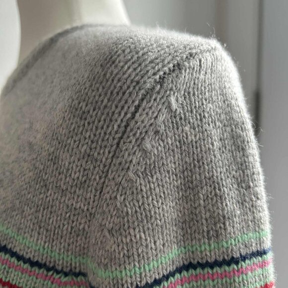Gap Extra-Fine Merino Wool Color Stripe Sweater Dress Heather Grey – US M - Picture 8 of 11